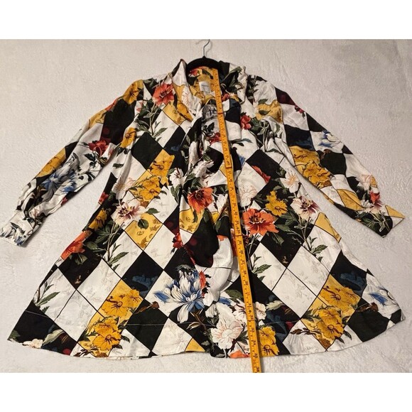 Anthropologie The Caroline Tie Neck Mini Dress By Maeve Sz XS Multi Color NWT - Picture 4 of 7